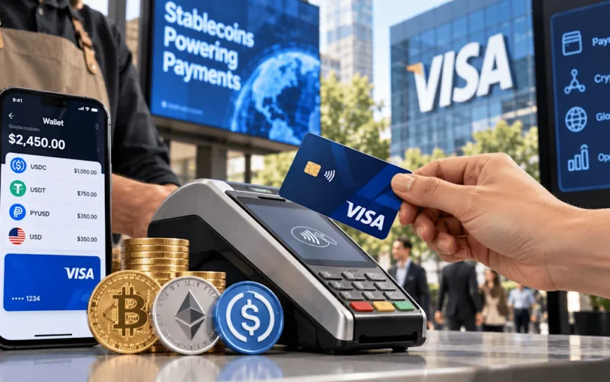 Visa revela crecimiento de las stablecoins en los pagos empresariales.