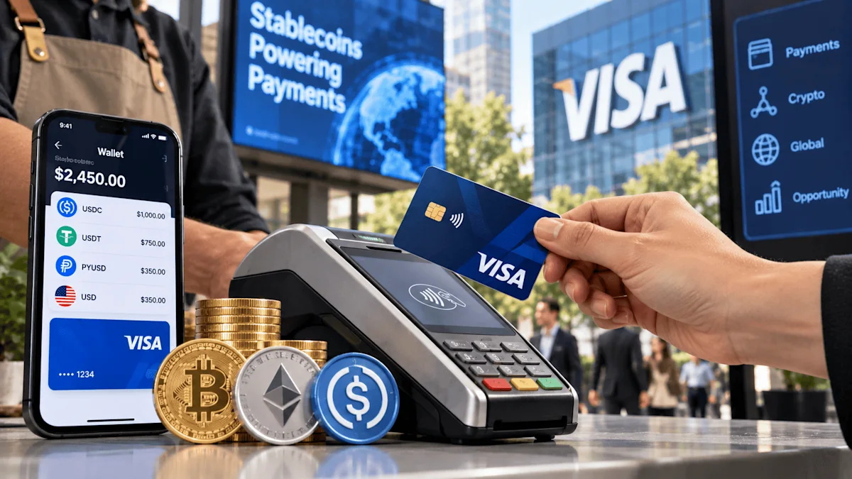 Visa revela crecimiento de las stablecoins en los pagos empresariales.
